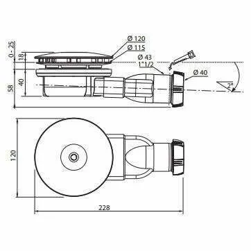 Wirquin Slim 90mm Shower Tray Waste