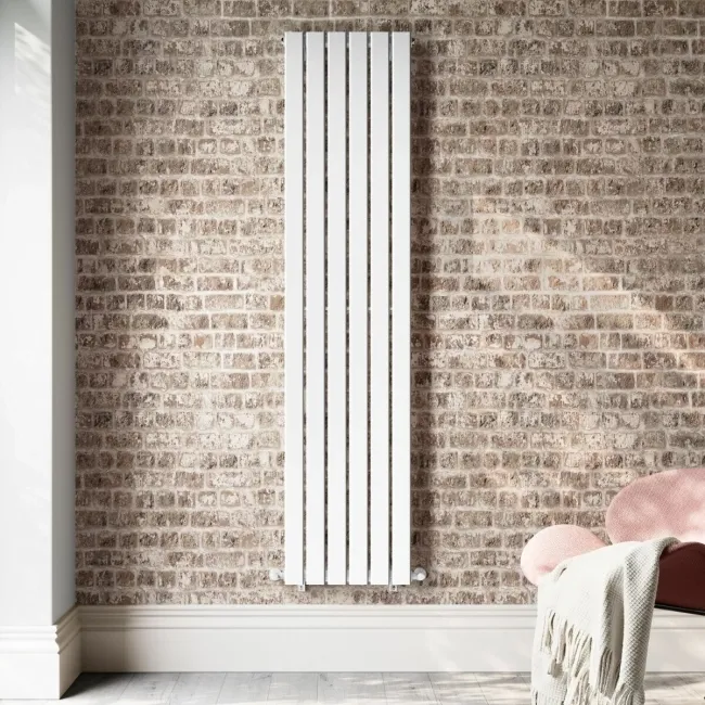 Faro White Single Flat Panel Vertical Radiator 1800x420mm