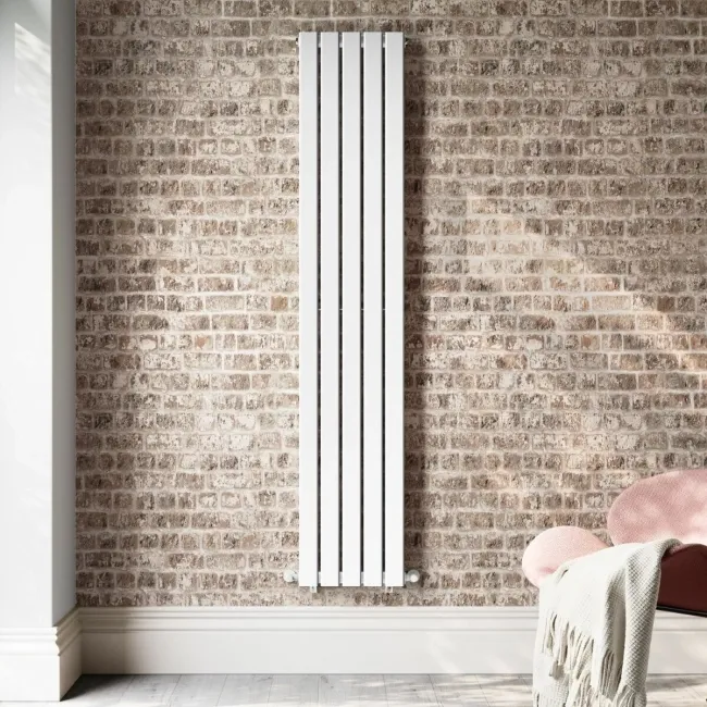 Faro White Double Flat Panel Vertical Radiator 1800x350mm