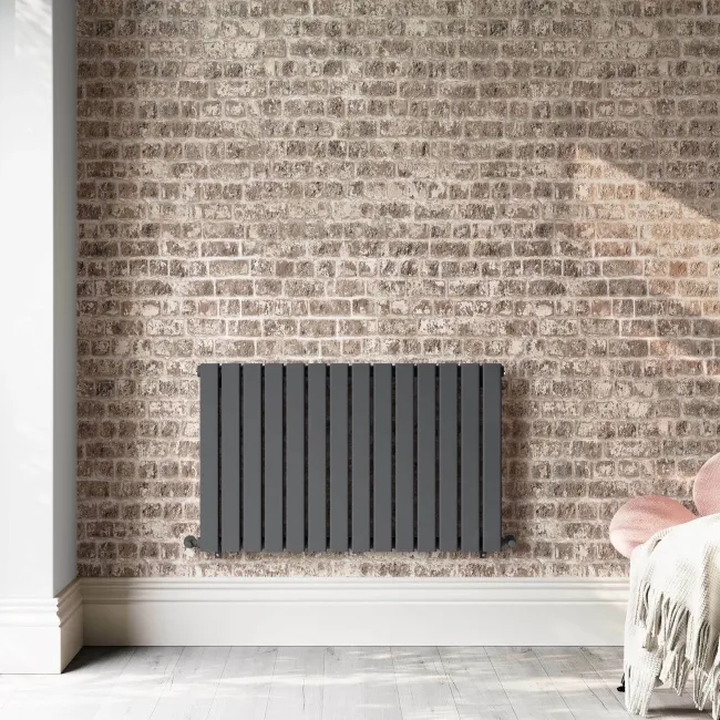 Faro Anthracite Double Flat Panel Horizontal Radiator 600x980mm
