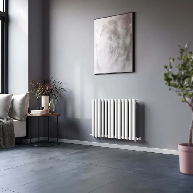 Marbella White Single Oval Panel Radiator 600x780mm