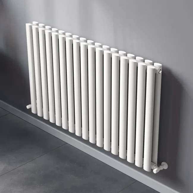 Marbella White Double Oval Panel Radiator 600x1020mm