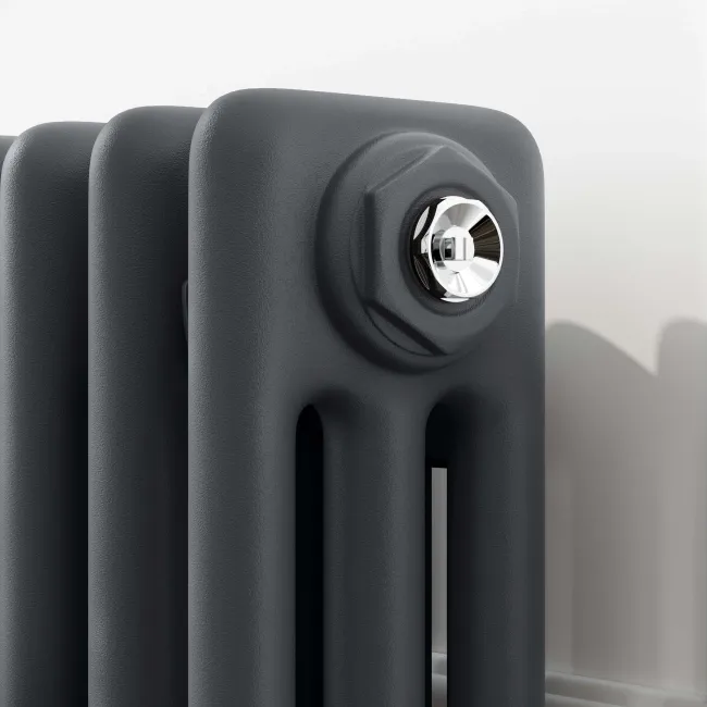 Athens Anthracite Triple Column Horizontal Traditional Radiator 600x605mm