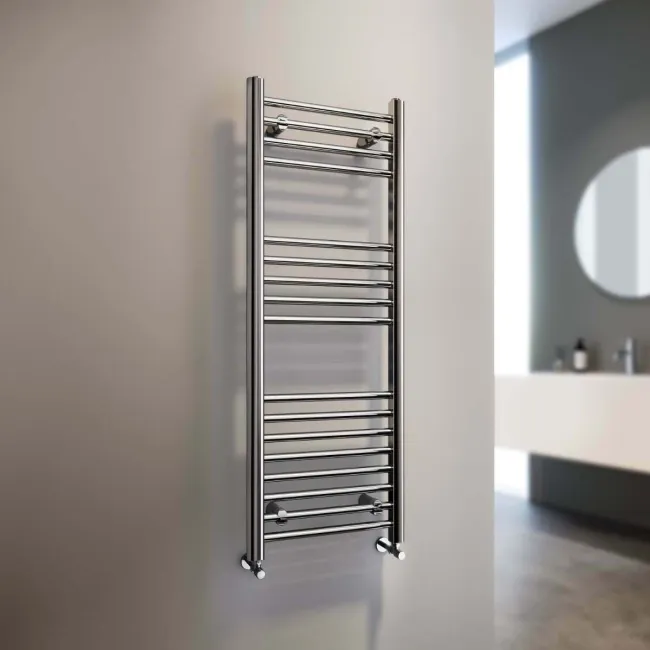 Barcelona Chrome Straight Heated Towel Rail 1200x400mm