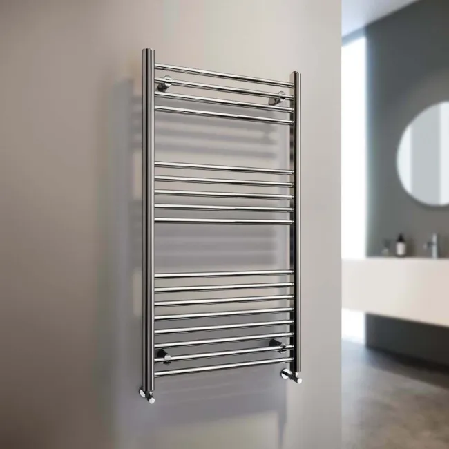 Barcelona Chrome Straight Heated Towel Rail 1200x600mm