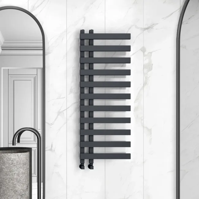 Palermo Anthracite Designer Heated Towel Rail 1200x450mm