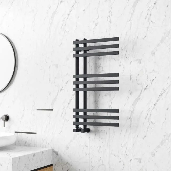 Madrid Anthracite Designer Heated Towel Rail 800x450mm