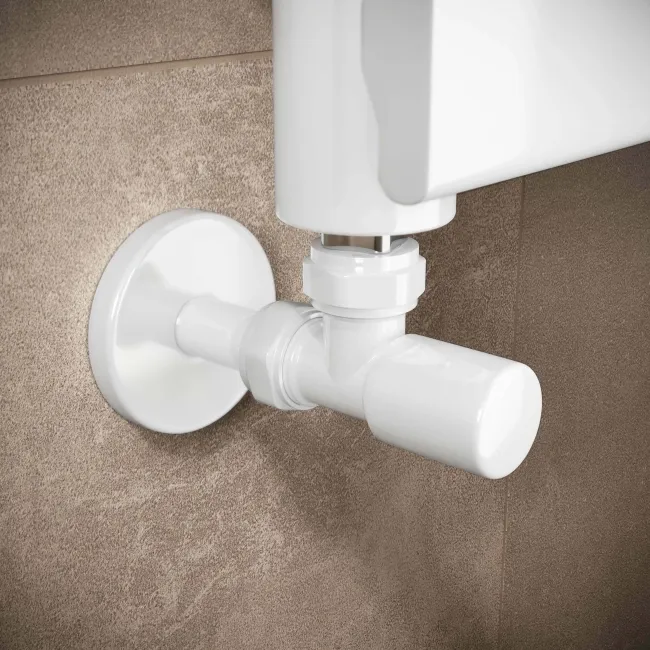 Santorini White Flat Panel Heated Towel Rail 1200x600mm