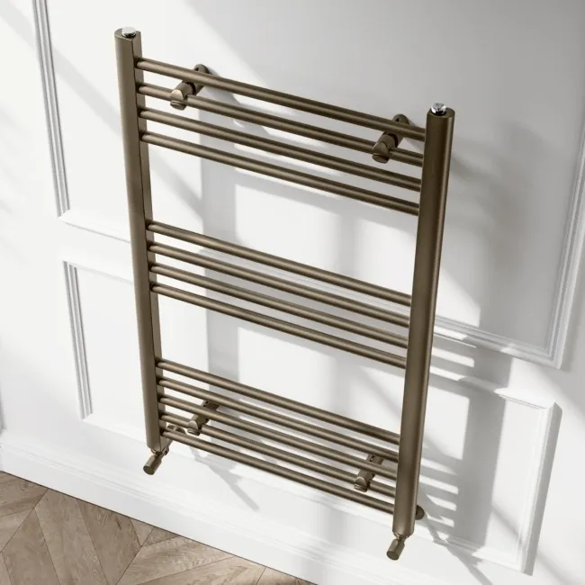 Barcelona Antique Gold Straight Heated Towel Rail 1000x600mm