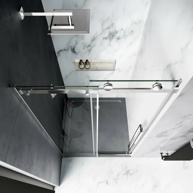 Oslo Premium Easy Clean 8mm Sliding Shower Door 1000mm