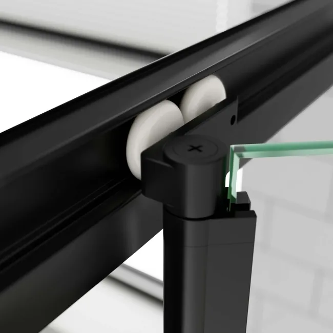 London Matt Black 6mm Bifold Shower Door 700mm