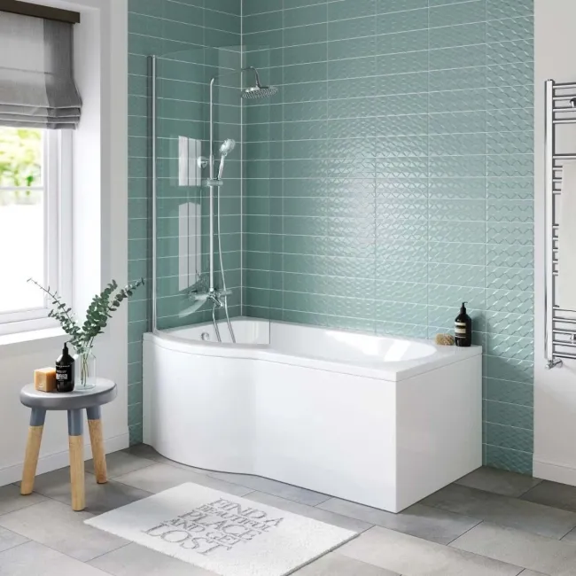 4mm P Shaped Bath Screen