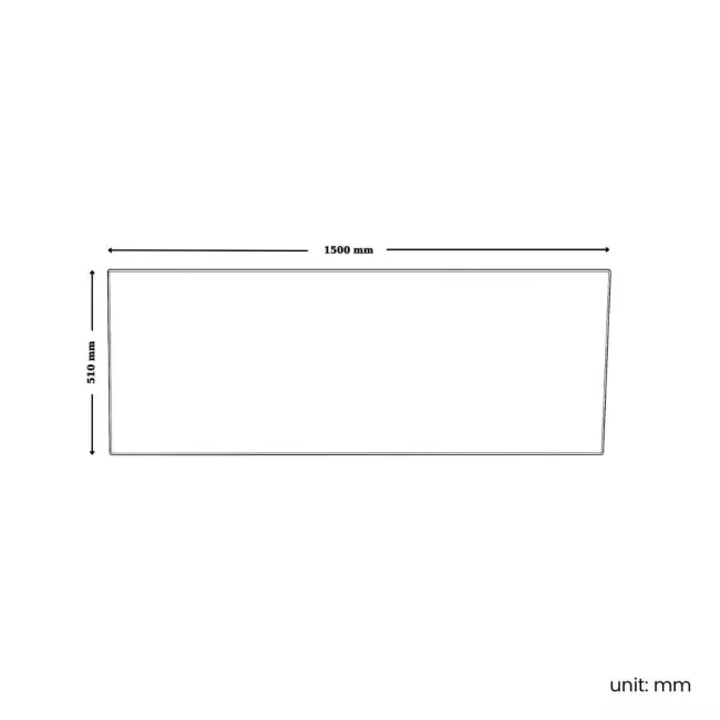 1500 Super Strength Reinforced Acrylic Straight Bath Front Panel