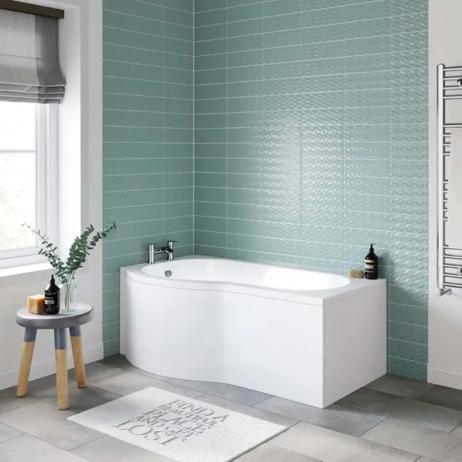 700 Super Strength Reinforced Acrylic P Shaped Bath End Panel