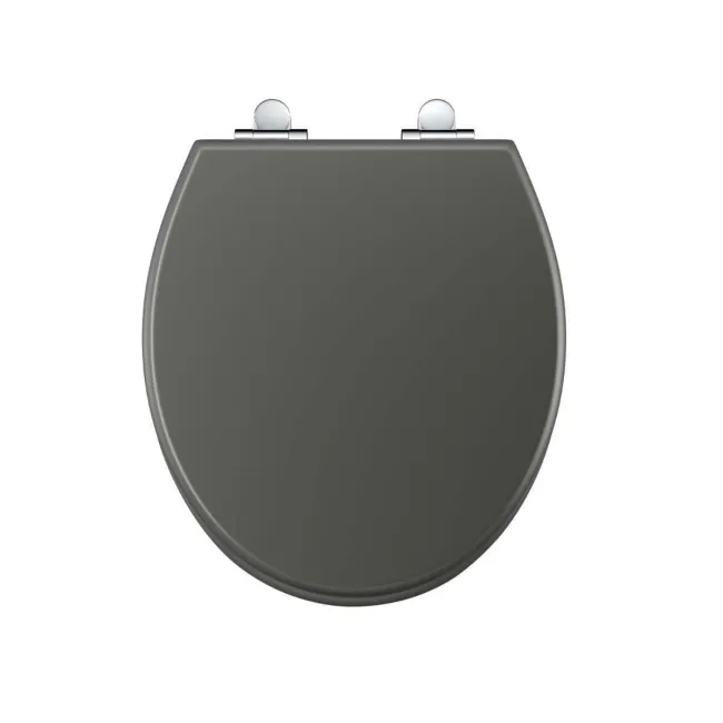 Hudson Traditional Graphite Grey Wooden Soft Close Toilet Seat