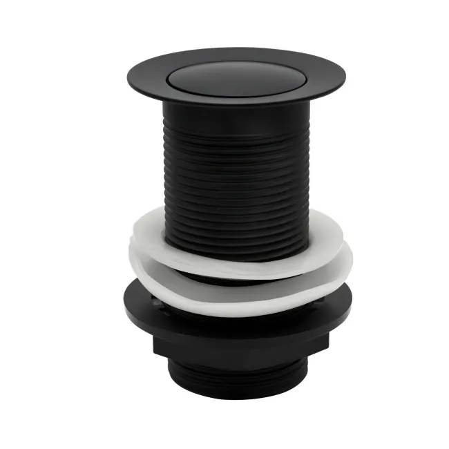 Matt Black Pop Up Basin Waste - Unslotted