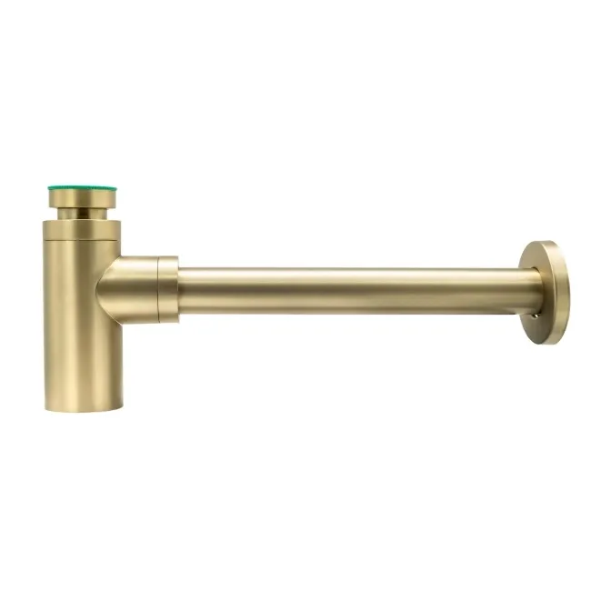 Brushed Brass Round Basin Bottle Trap
