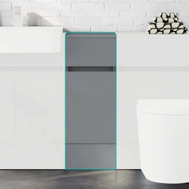 Foster Stone Grey Side Cabinet Unit 300mm