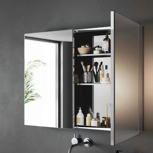 Elena Stainless Steel Mirror Cabinet 600x800mm
