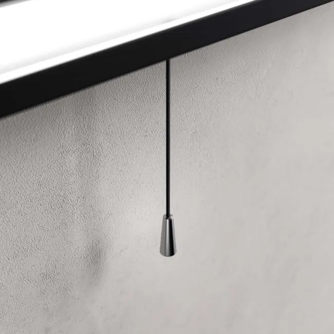 Olivia Battery Operated Black Framed Illuminated LED Mirror 700x500mm