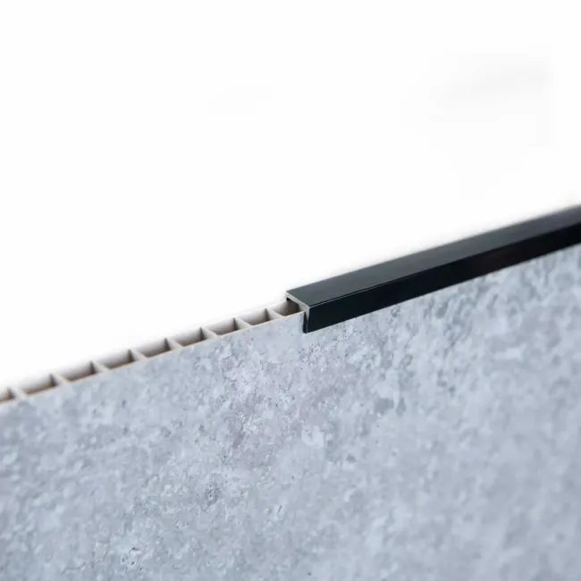 Trepanel Aqua® Shower Panel PVC End Cap Black