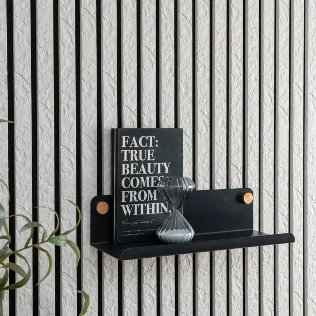 Trepanel Customise® Black Shelf 359mm inc Brass Screws