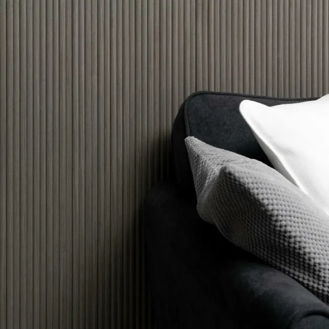 Trepanel Flex® Ash Grey Flexible Acoustic Wood Panels 2400x300