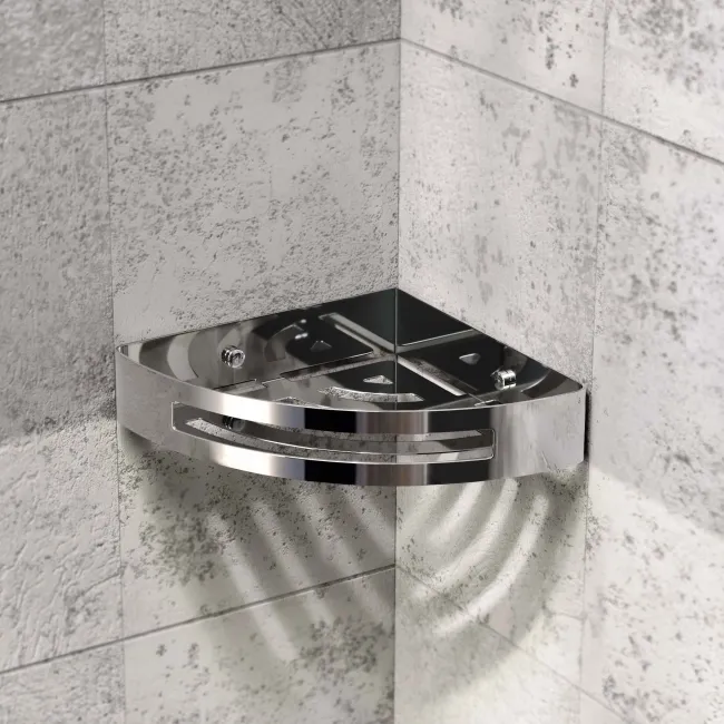 Ivy Chrome Corner Soap Basket