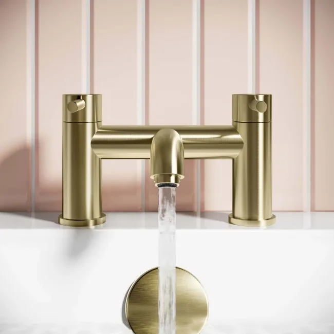 Trent Brushed Brass Basin & Bath Mixer Tap Set