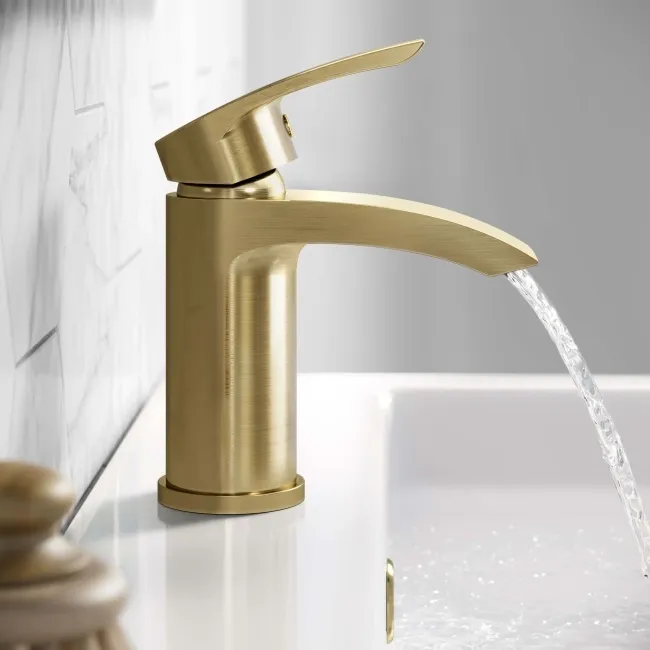 Severn Brushed Brass Basin & Bath Mixer Tap Set