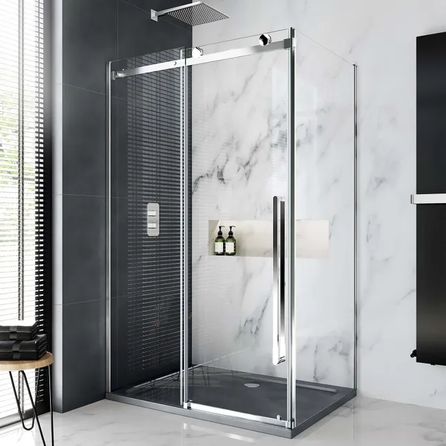 Oslo Premium Easy Clean 8mm Sliding Shower Enclosure 1200x900mm