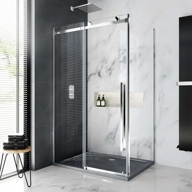 Oslo Premium Easy Clean 8mm Sliding Shower Enclosure 1200x900mm