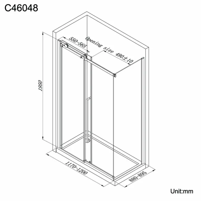 Oslo Premium Easy Clean 8mm Sliding Shower Enclosure 1200x900mm