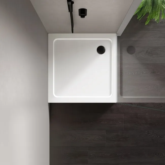 London Square Stone Shower Tray 800x800mm & Riser Kit