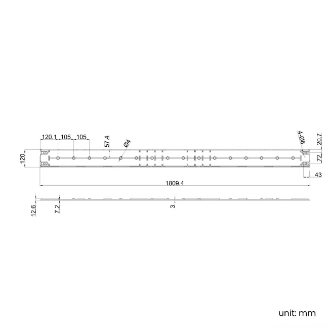 Cairo SMC Composite Leg Set and Plinths for 800mm & 900mm Square Trays