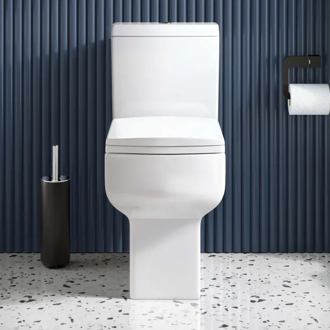 Portland Comfort Height Close Coupled Toilet With Soft Close Slim Seat