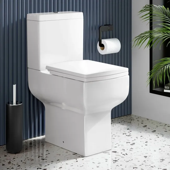 Portland Comfort Height Close Coupled Toilet With Soft Close Slim Seat