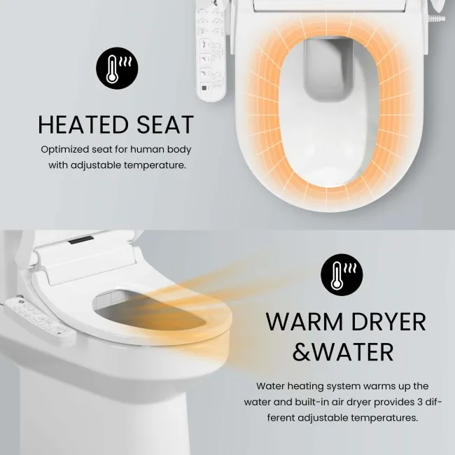Denver Rimless Close Coupled Toilet With Smart Bidet Seat