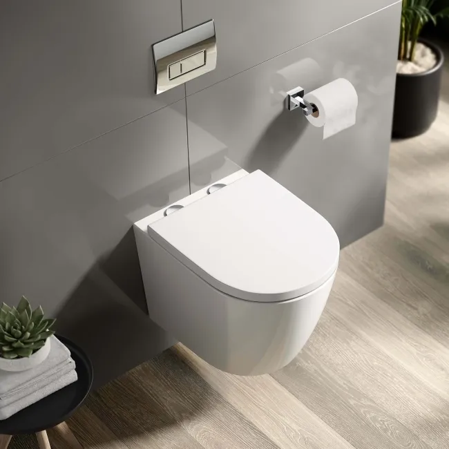 Utah Rimless Wall Hung Toilet With Premium Soft Close Seat