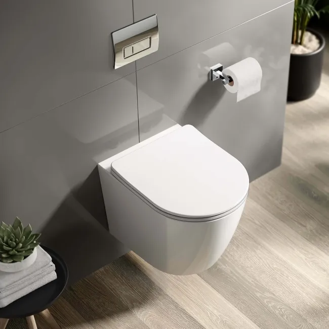 Utah Rimless Wall Hung Toilet With Premium Soft Close Slim Seat