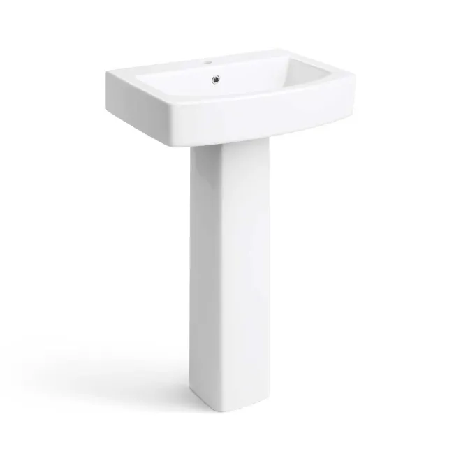 Portland Square Pedestal Basin 570mm