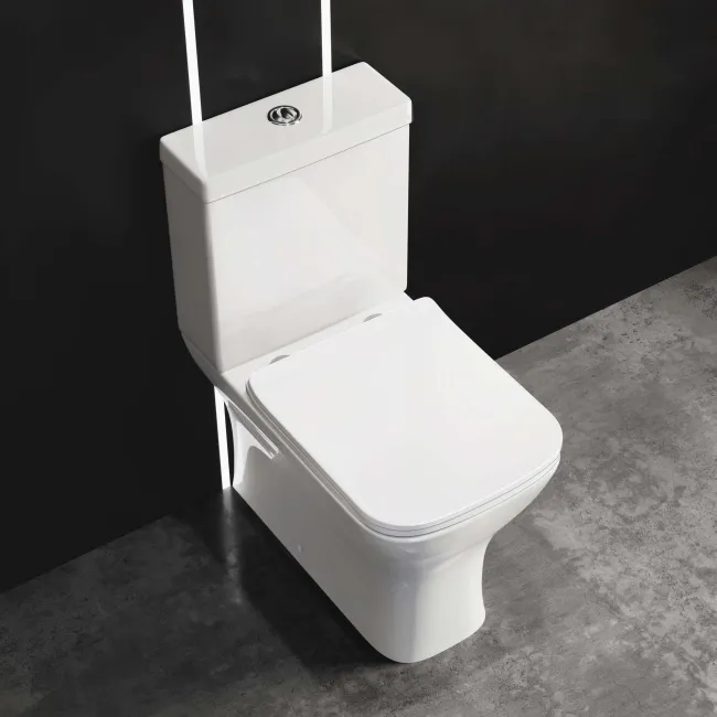 Atlanta Fully Back to Wall Close Coupled Toilet & Pedestal Basin Set