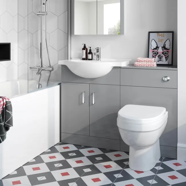 Quartz Stone Grey Combination Vanity Basin and Seattle Toilet 1150mm