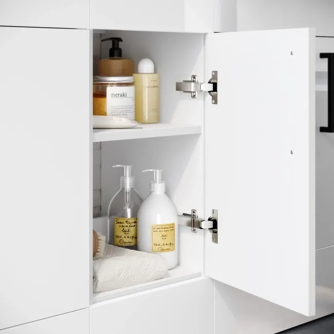 Harper Gloss White Combination Vanity Basin and Aruba Toilet 1500mm - Black Accents