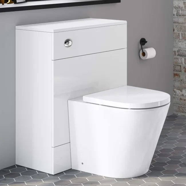 Harper Gloss White Back To Wall Unit and Boston Toilet