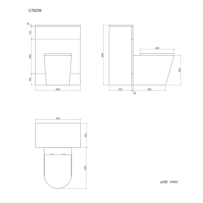 Harper Gloss White Back To Wall Unit and Boston Toilet