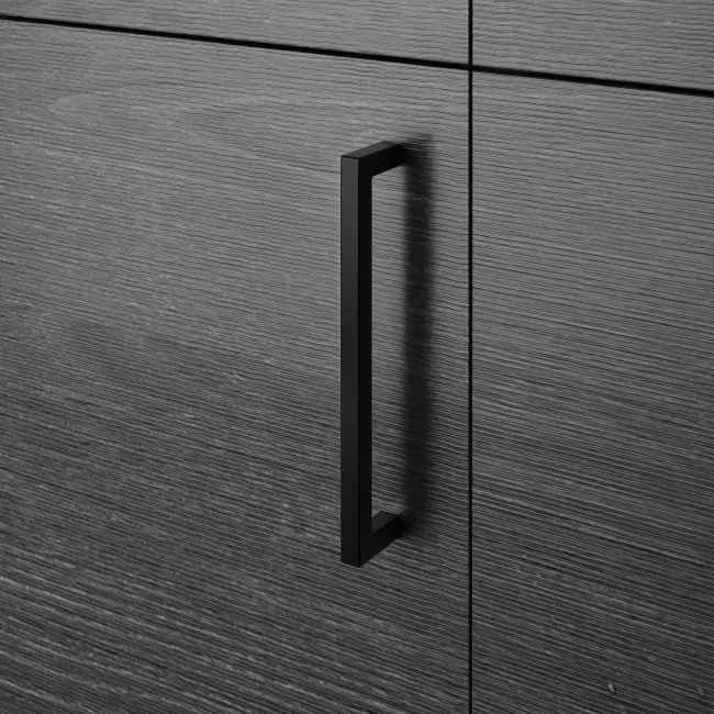 Harper Charcoal Elm Combination Vanity Basin and Boston Toilet 1500mm - Black Accents