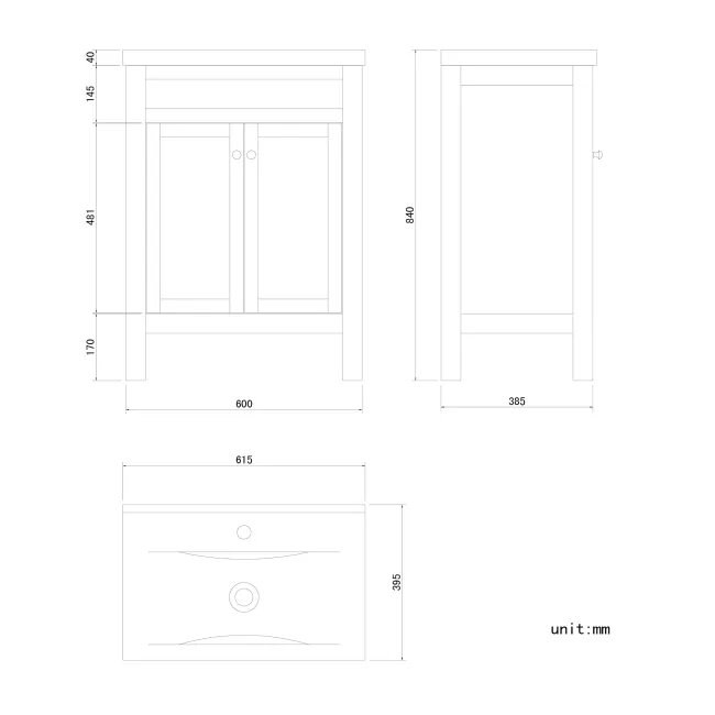 Bermuda Midnight Green Basin Vanity Drawer and Back To Wall Toilet 1100mm (Excludes Pan & Cistern)