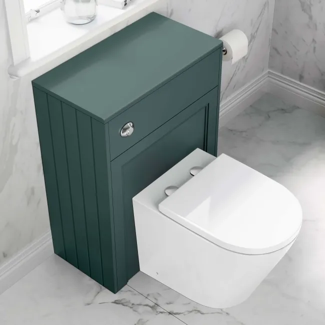 Traditional Midnight Green Back To Wall Unit and Boston Toilet
