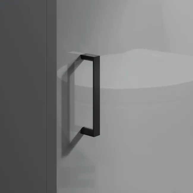 Quartz Stone Grey Combination Vanity Basin and Seattle Toilet 950mm - Black Accents